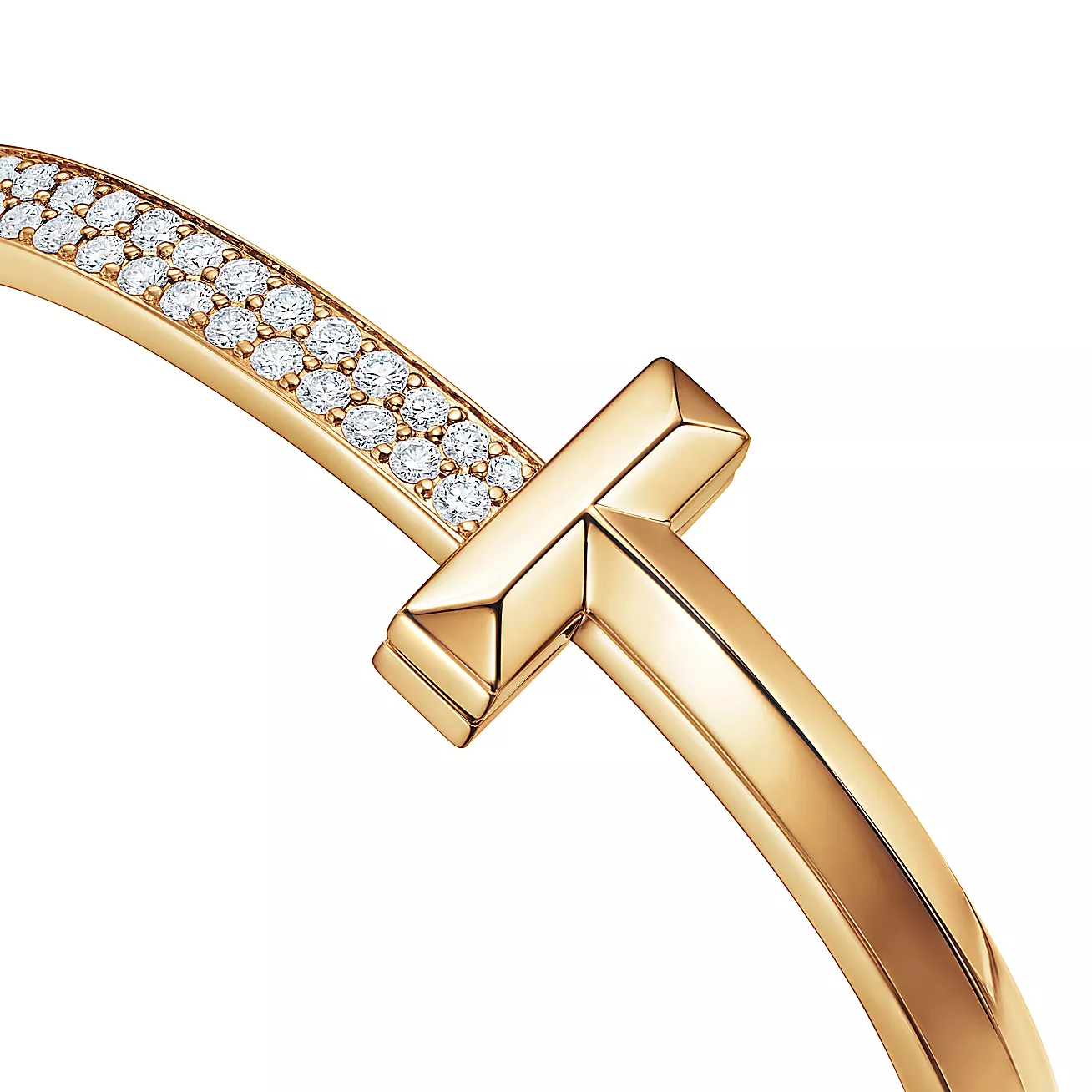 T1 Wide Diamond Hinged Bangle